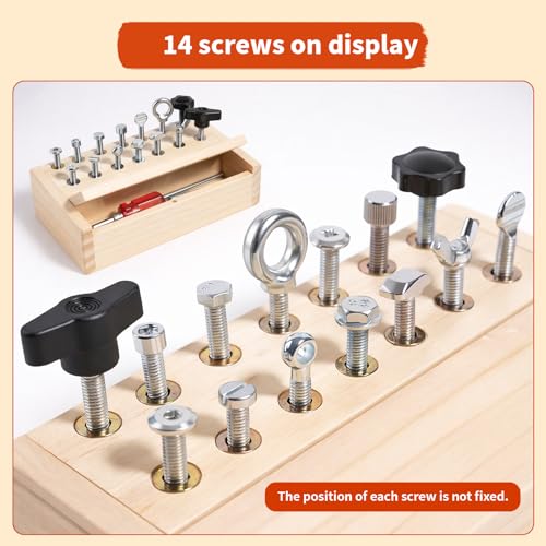 Image of INIFEIDALA Kids Tool Set,Montessori Educational Toys for 3 4 5 Year Old | Montessori Screwdriver Board Set,Sensory Preschool Learning,Toddler Travel,Fine Motor Skills,STEM Toys