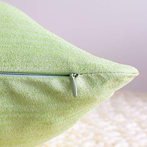 Image of The White Petals Light Green Throw Pillow Covers for Sofa, Couch & Bed (20x20 inch, Pack of 2)