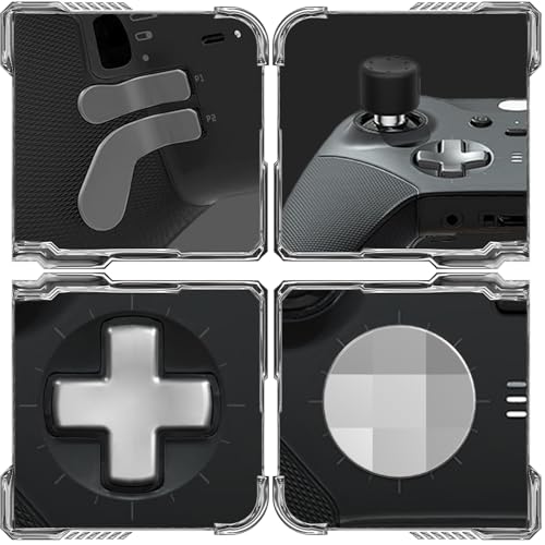 Image of CHARM FOCUS 16-in-1 Metal Thumbsticks Replacement Kits for Xbox Elite Series 2, Xbox Elite 2 Controller Accessories, Includes Magnetic Joysticks, Paddles, Silicone Caps, D-Pads, 1 Tool (Silver)