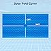 Pool Solar Cover, 12 x 24 ft Durable 16 mil Pool Covers for Inground & Above Ground Pools, Solar Pool Heater, Rectangle Solar Blanket with Bubbles, Blue