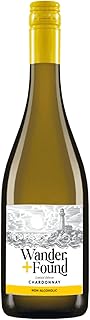 Wander + Found Non-Alcoholic Wine, Chardonnay, Premium White Wine from Germany, Non-GMO Dealcoholized Wine, 750 ml (1 Bottle)
