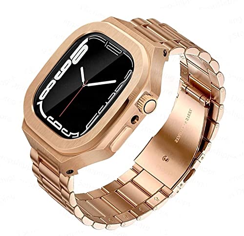 Kit de modification en acier pour Apple Watch 45mm, luxe et robustesse