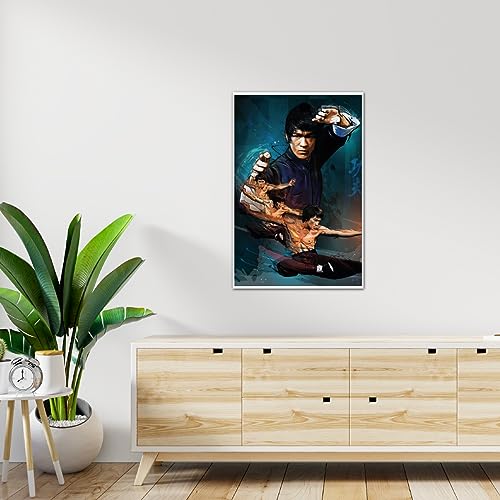 Image of TenorArts Bruce Lee Poster MMA Fighter Fan Art Print Wall Poster with Thick 300 GSM Matt Finish Paper (18inches x 12inches)