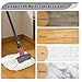 Industrial Commercial Mops for Floor Cleaning - Looped-End Heavy Duty Wet Mop with Long Handle for Hardwood Wood Tile Vinyl - Reusable Cotton Head for Home Garage Kichen Bathroom