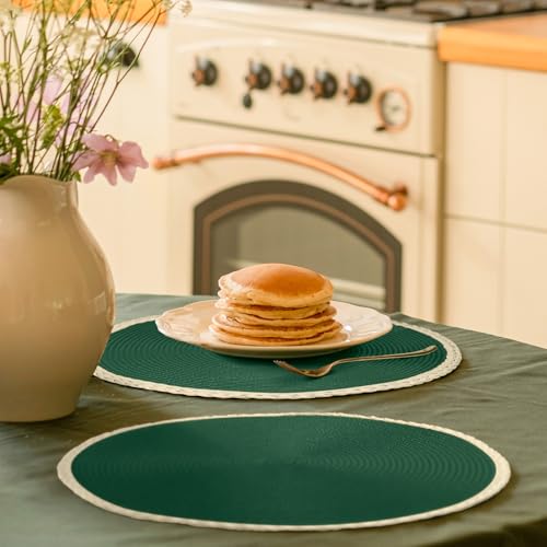 Sets de table ronds tressés à la main lot de 6 pièces d'artisanat pour table