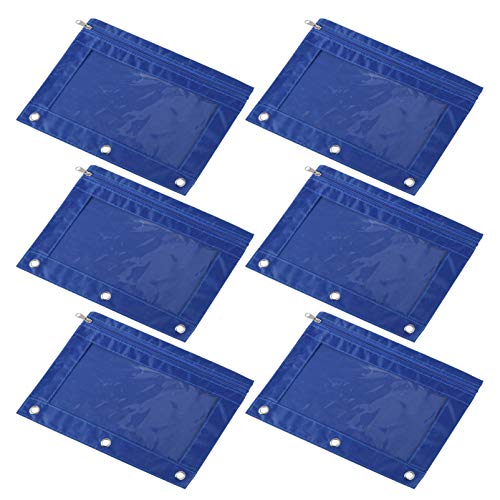 Cabilock 6 Pcs 3 Argolas para LÃ¡pis Pasta Ponch Estojos para LÃ¡pis Bolsa Bolsas de Viagem Multiuso