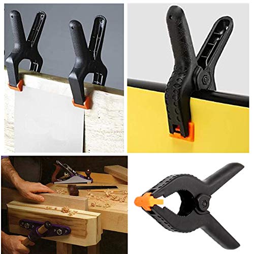 Komi 10 Pack Spring Clamps 4.5 Inch Professional Plastic Large Spring Clamps Heavy Duty For Crafts Or Plastic Clips And Backdrop Clips Clamps For Backdrop Stand,Photography, Home Improvement And So On #TOP3