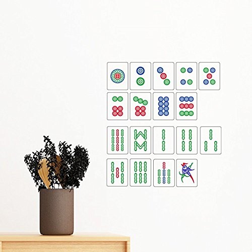 Sticker mural Mahjong : idée cadeau originale déco asiatique de 40cm
