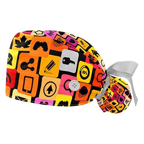 Chapeaux de travail respirants JDEZ (lot de 2) casquette bouffante mixte
