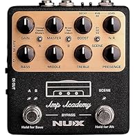 Free to download editor software Accurate classic amplifier modelling and IR loader 6 separate amplifier types Effects send/return loop for inserting other pedals n-ux NUX 3-band EQ, Presence and Reverb effect Amp Academy Guitar Amp Modulater Classic...