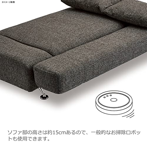 関家具(Sekikagu) ソファベッド ブラウン 幅182 (cm) 座面高：42 (cm) カイル クッション2個付き 306700 [5]