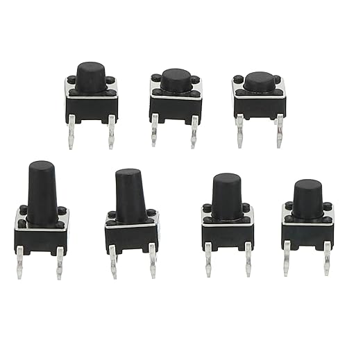 PATIKIL Kit de interruptor táctil micro momentáneo, 1 juego de interruptor de botón táctil, 10 tipos surtidos para control remoto de automóvil