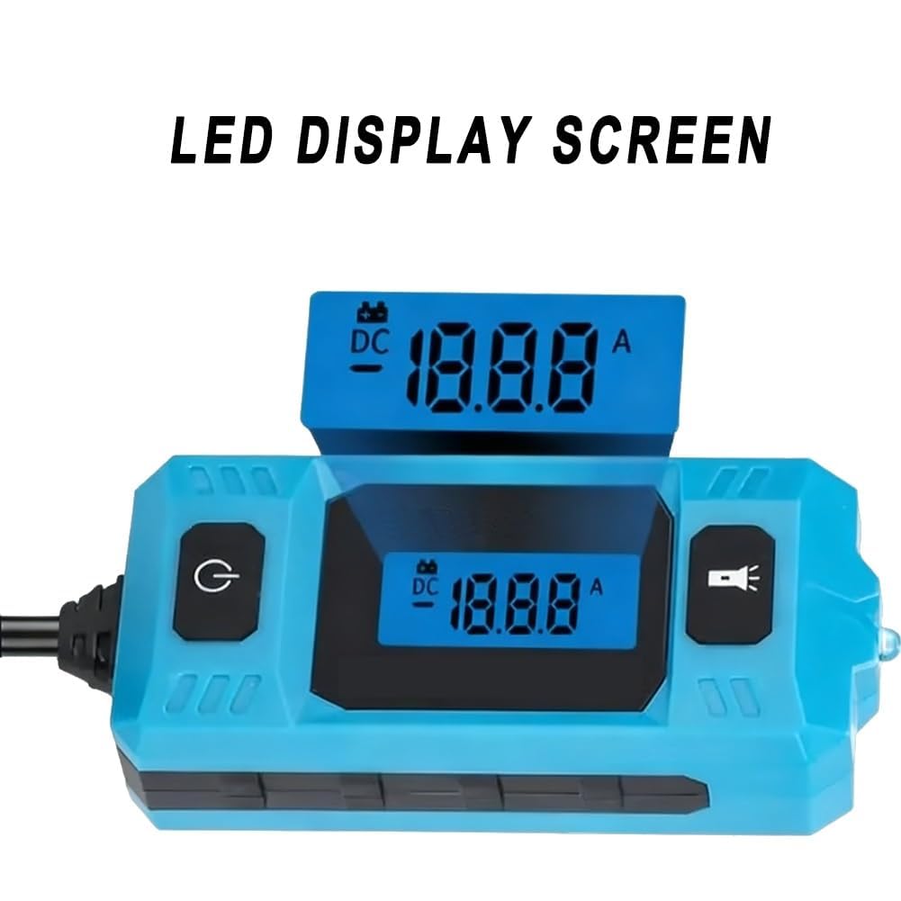 Tester di corrente per automobili, tester portatile Cnbj-611 per guasti del circuito automobilistico ad alta precisione, intervallo di misurazione da 0,01 A a 19,99 A, display retroilluminato (2 pezzi