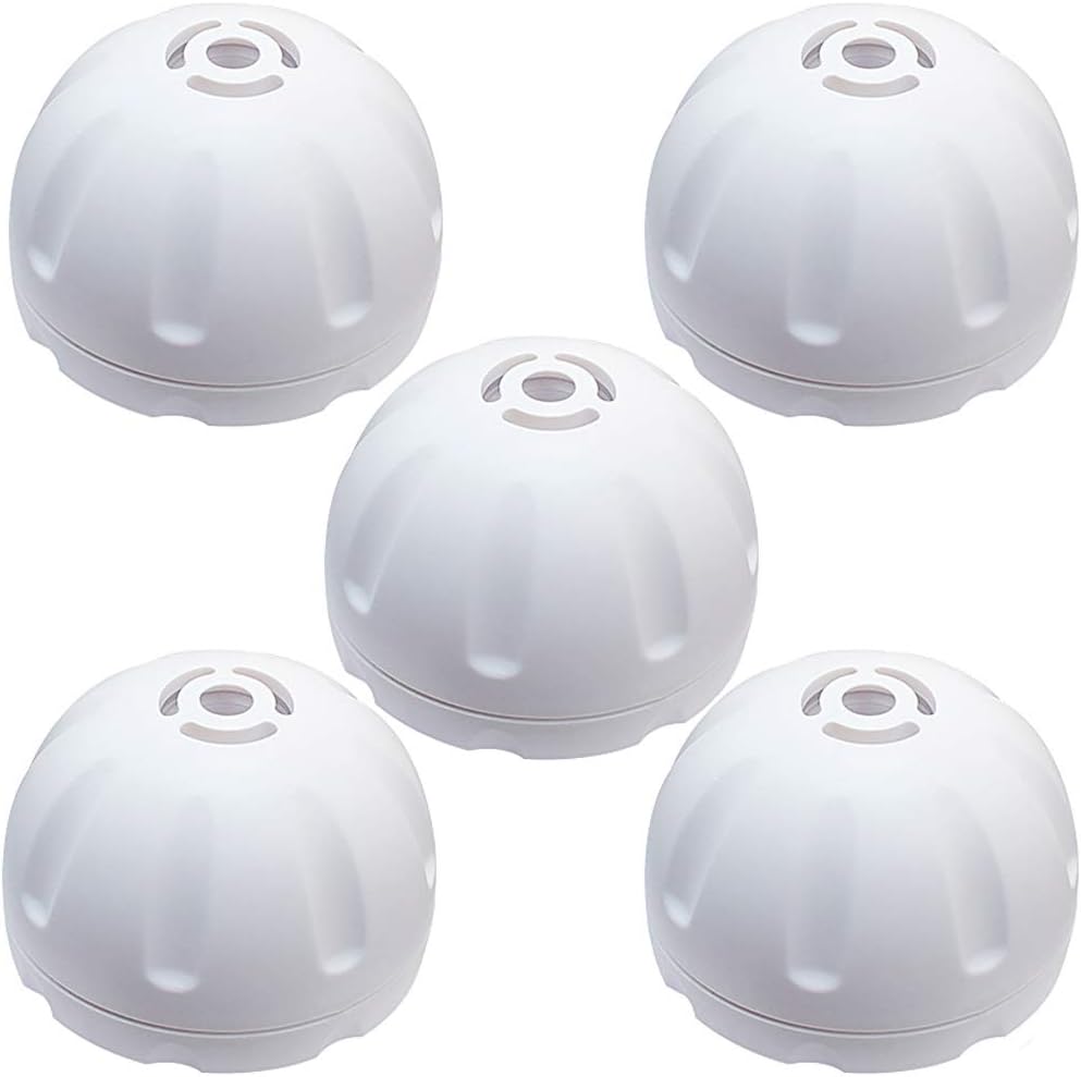 Water Sensor Alarm 5 Pack, Shackcom Water Alarm with Battery, 110DB, Wireless & Waterproof, Audio Alerts for Basement, Bathroom, Kitchen & Home Security โ White
