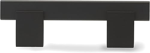 Miniatura 3 de Richelieu Hardware BP905076900 Madison Collection - Tirador rectangular moderno de 3 pulgadas (2.992 in) de centro a centro, color negro mate, para