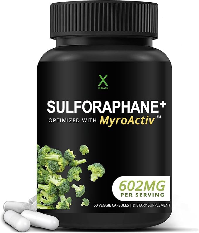 Evorina HUMANX Sulforaphane+ 602mg - USA Third Party Tested - Sulforaphane with Broccoli Seed Extract & Moringa - Supports Antioxidant Production, Detoxification, & Cellular Health - Broccoli Supplement | High Strength Herbal Supplement | Clean Label Ayurvedic Wellness-image-43