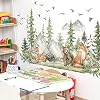 Giant Forest Wall Decal Set - 38x59" Woodland With Trees, Deer, Bear, Fox & Birds (Peel & Stick)
