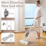 Steam Mop 11-in-1 Handheld Detachable Adjustable Steam Cleaner, Rose Gold - Image 3