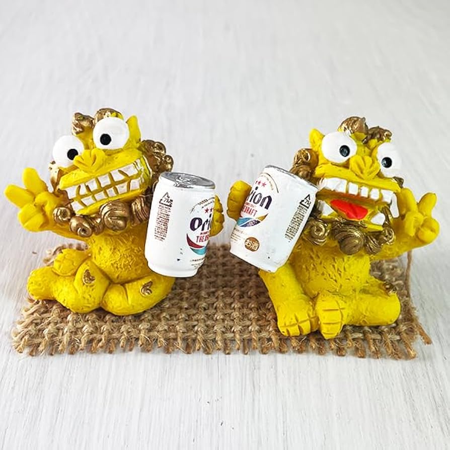 Amazon.co.jp: シーサー 置物 ミニ 玄関 沖縄 お土産 オリオン