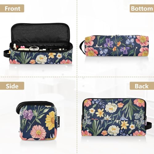 Bolso Organizador de Viaje para Herramientas de Cabello con Tapete Resistente al Calor Azul Marino miniatura 5