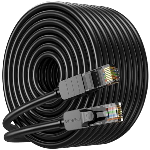 JARNHNG Cat6 LAN Kabel Netzwerkkabel 100m UTP 26AWG 500MHz mit RJ45 Steckern für Verkabelung Büro & Gaming Cat.6