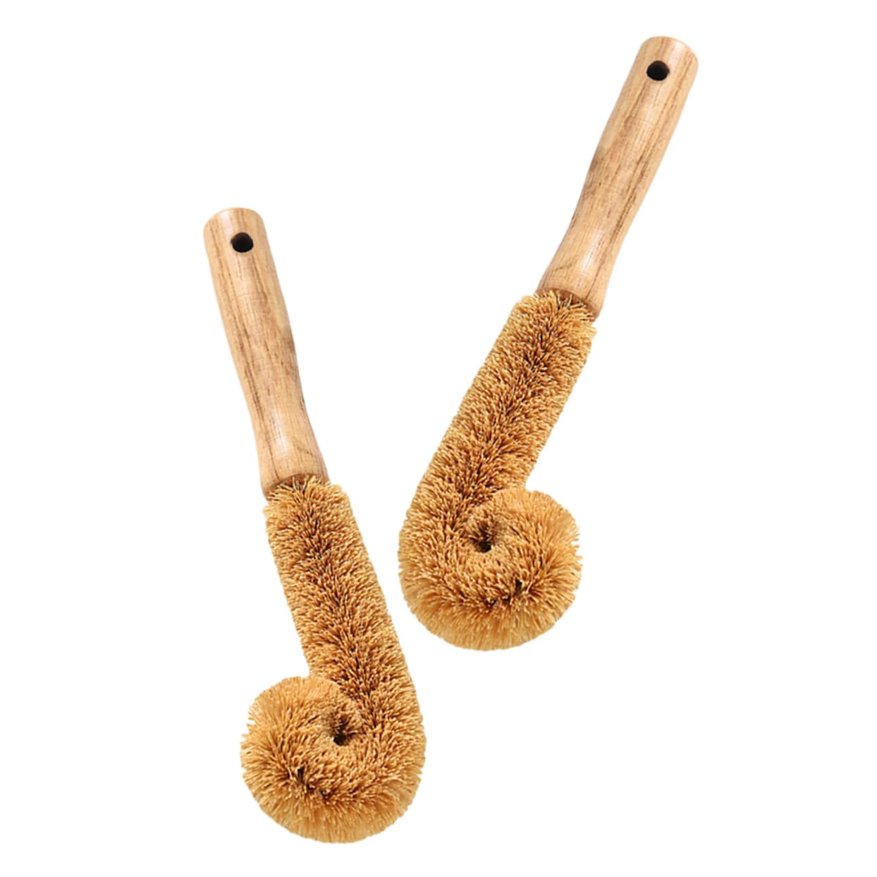 Gatuida 6piezas Cepillo De Limpieza para Botellas y Tazas Diseño Botellas De Agua Biberones y Copas Madera De Haya Natural