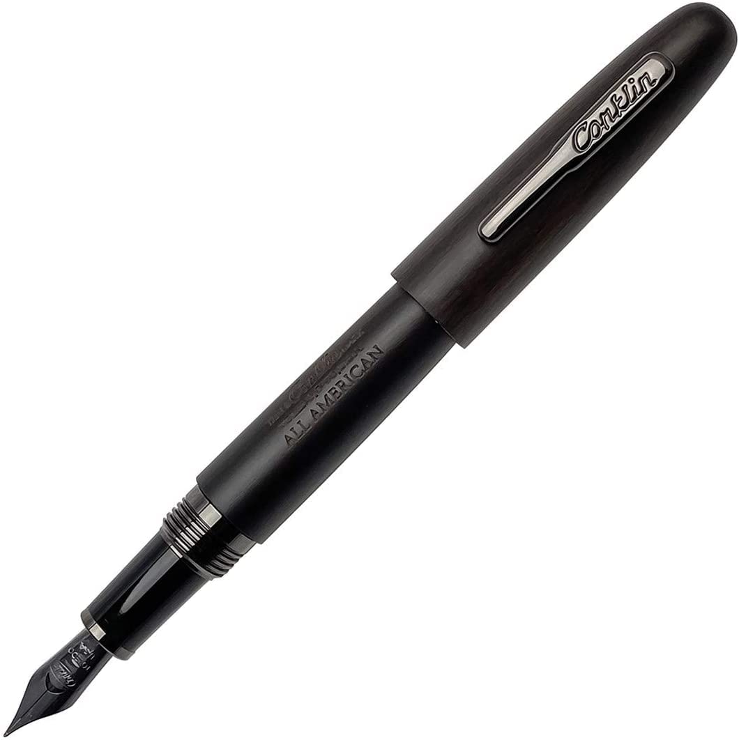 Conklin All American Ebony Gunmetal Limited Edition Dolma Kalem F Uç