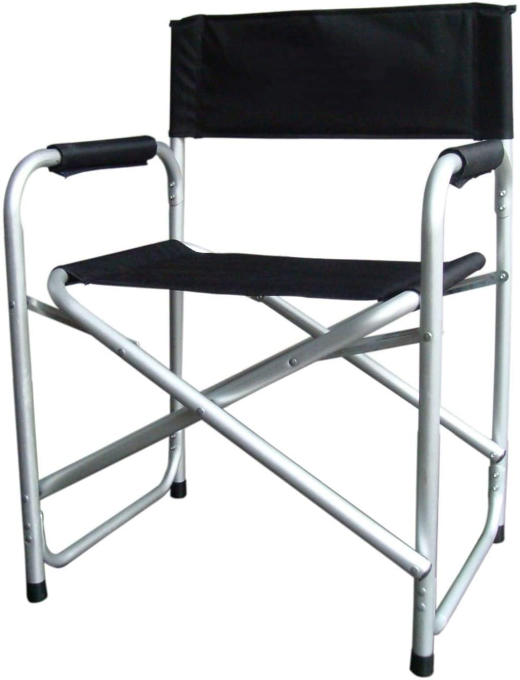 Silla Director Aluminio Director Negro en Aluminio y Poliéster Tela Oxford 54X45X78CM Extra Large (Black)