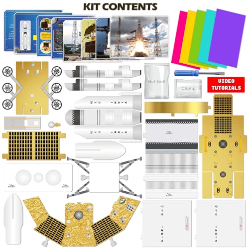 Image of Kit4Curious Moon Mission Science Kit with 50+ DIY Experiments - Space STEM School Project & Science Exhibition Models | Educational Learning Toy for Boys & Girls