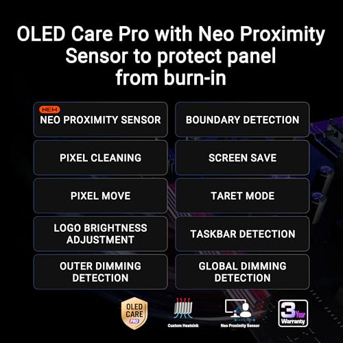 Image of Asus ROG Strix OLED XG27UCDMG 26.5 inch QD-OLED UltraHD 4K 0.03ms G-Sync Compatible Curva USB-C