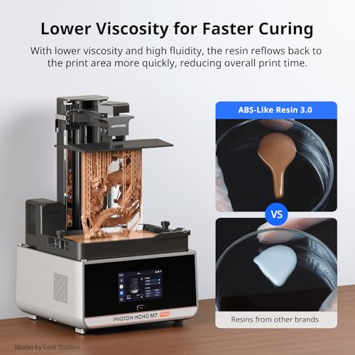 Image of ANYCUBIC ABS-Like Resin 3.0, Upgraded 14K 3D Printer Resin with Enhanced Strength and Toughness, High Precision, Low Odor, Wide Compatibility for All LCD Resin 3D Printers (Beige, 1kg)