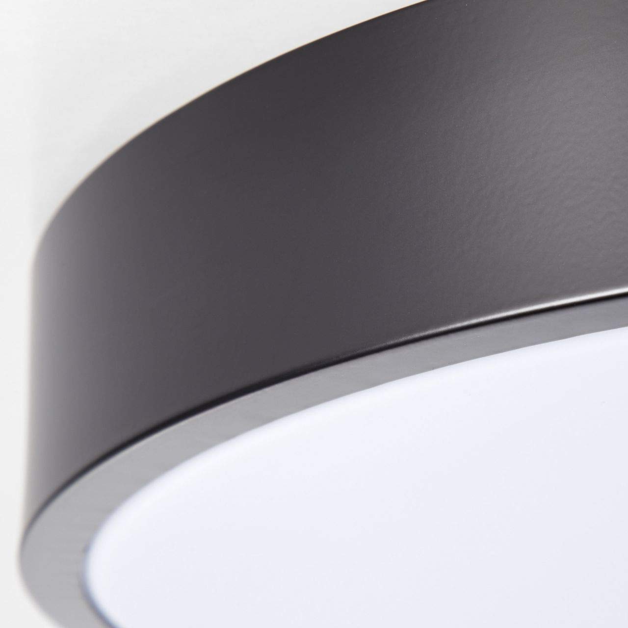 BRILLIANT lámpara Slimline Plafón LED 33cm blanco/negro | 1x 12W LED integrado, (800lm, 3000K) | Escala A ++ a E | Ahorro de energía y durabilidad gracias al uso de LED