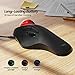 Nulea Wireless Ergonomic Trackball Mouse, Rechargeable, Bluetooth Rollerball Mouse, 44mm Index Finger Trackball, 5 Adjustable DPI, Compatible with PC, Laptop, Mac
