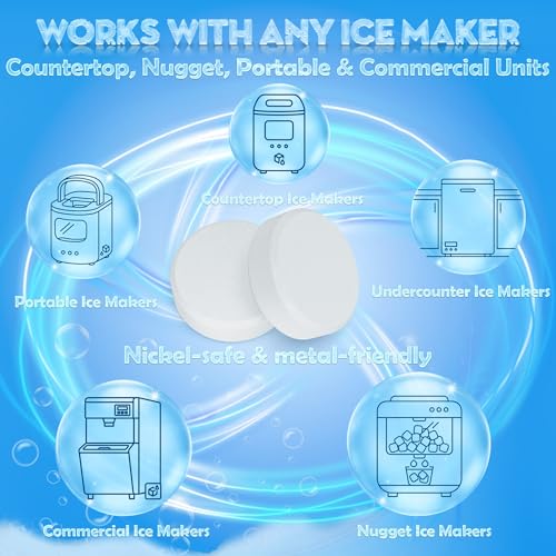 Image of Ice Machine Cleaner Tablets - Ice Maker Cleaner & Descaler for Countertop, Nugget & Commercial Units - Citric Acid-Based - 36 Tablets (Up to 1.5-Year Supply) - Removes Limescale & Odors