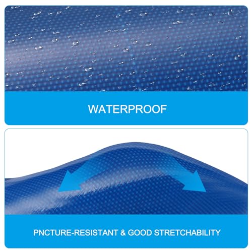 Image of PATIKIL Tarpaulin Repair Tape 3.15 inch x 16', PVC Waterproof RV Awning Repair Tape Patch for Outdoor Use Tent Repairing Home Improvement, Blue
