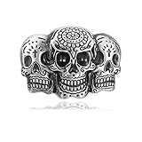 xinqida Cool Punk Skull Belt Buckle for Men Gothic Skeleton Belt Buckle