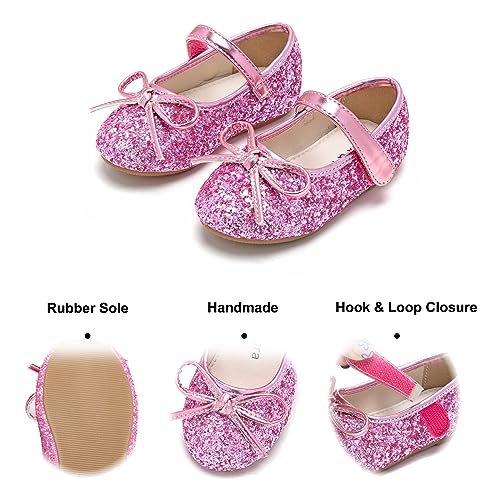 Image of Felix & Flora Toddler Flower Girl Dress Shoes - Girl Ballet Flats Party School Shoes Wedding