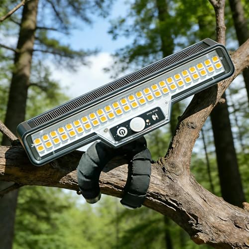 Sensor de movimiento solar y lámpara LED de pared exterior para patios 3