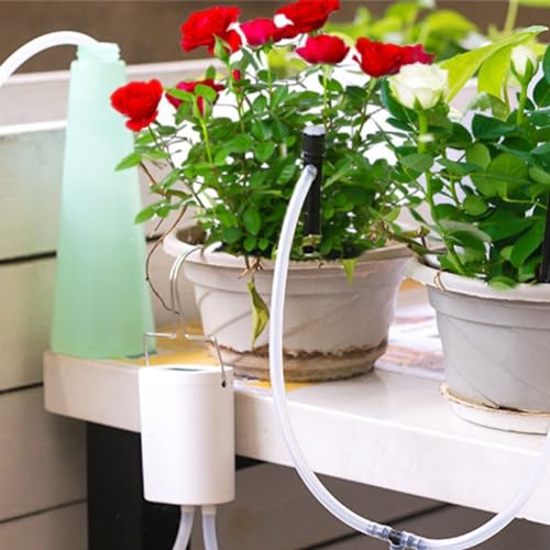 Máquina de riego de flores inteligente para balcón, planta en mac...