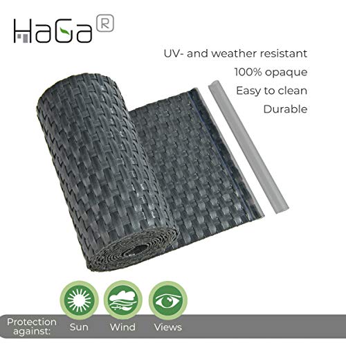 PE-zichtwerende stroken voor omheining, inkijkbescherming, rotan hekscherm in antraciet - Afbeelding 4