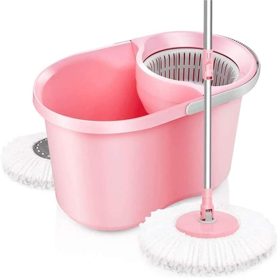 Spin Mop 360° Self Wringing Spinning Washable Microfiber Heads Easy to Use and Store