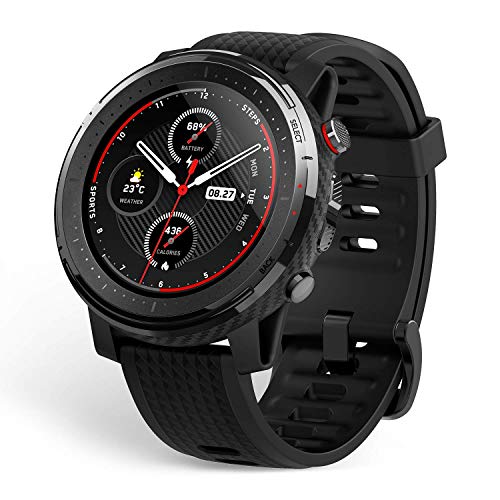 Amazfit Stratos 3 スマートウォッチ スマートウォッチ 19 スポーツモード アクティビティトラッカー GPS コントロール 音楽-ブラック