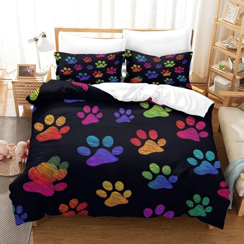 Housse de couette animaux 3D lit single drap microfibre 135x200 cm - 3