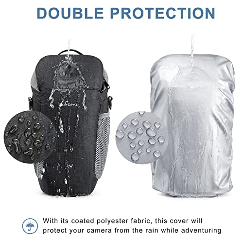 S-ZONE Kameratasche DSLR/SLR wasserdichte Kameratasche für Fotografen Holster Kompatibel mit Nikon Canon Sony, Schwarz, Praktisch für den Außenbereich