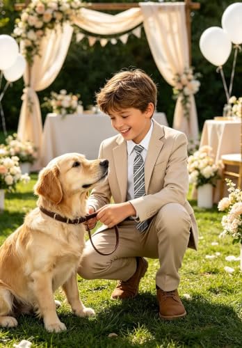 Image of Kids Suits for Boys Summer Dress Clothes Toddler Boy Tuxedo Wedding Outfit