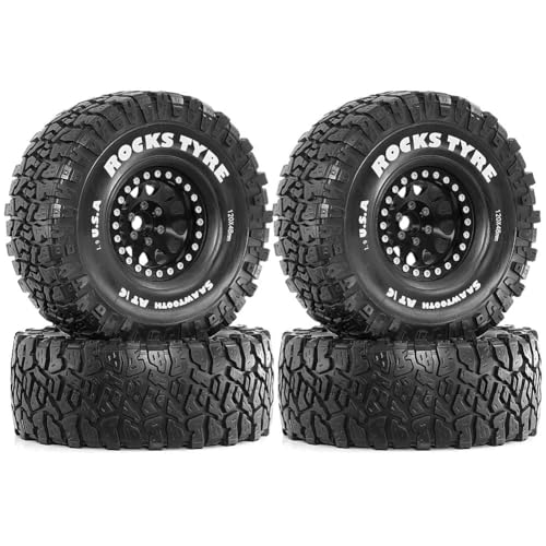 Jante en beadlock de 120 mm et pneus caoutchouc 1.9" haute résistance Axial Capra D90