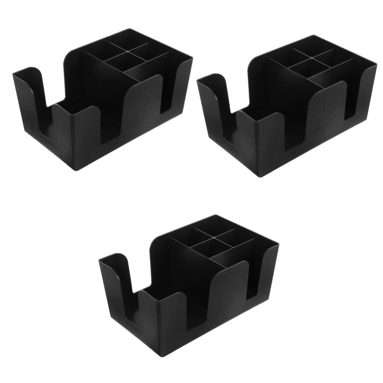 PRETYZOOM 3 Piezas Posavasos platillo Dulce té Caja de Almacenamiento de plástico Organizador de Cafe dispensador de Vasos de Uso Diario Soporte de Vaso de Papel de encimera páginas Black