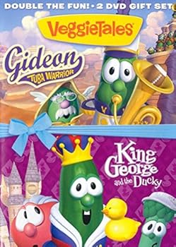 DVD Veggie Tales: Double Feature Gideon: Tuba Warrior King George and the Ducky Book