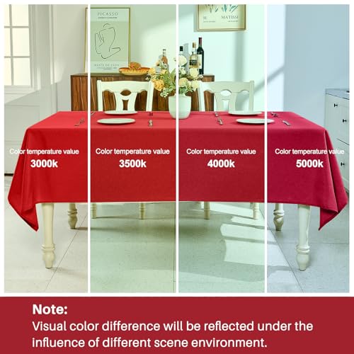 IVAPUPU Textured Linen Rectangle Table Cloth, Red, 60 x 104 Inch by IVAPUPU - Used condition - Image 5