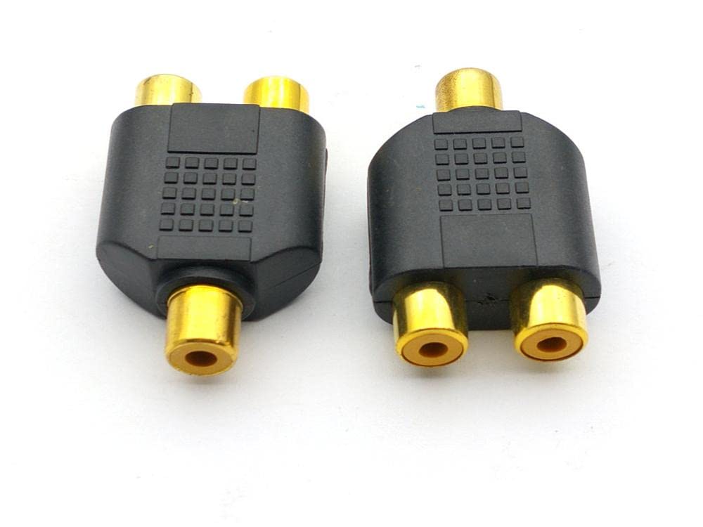 Lot de 100 connecteurs répartiteurs audio RCA femelle vers deux prises RCA femelles